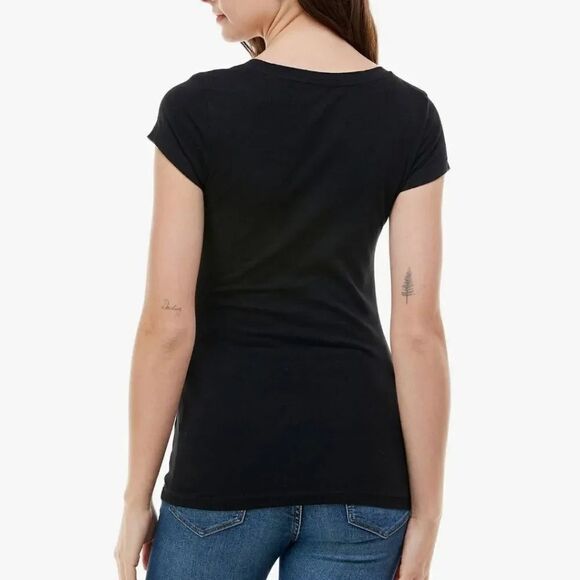 Aveto Black Scoop Neck Short Sleeve Top T-shirt size XL - Picture 8 of 12